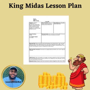 king midas lesson|King Midas Lesson Plan, Greek Mythology, Worksheet, Myths, Teaching.
